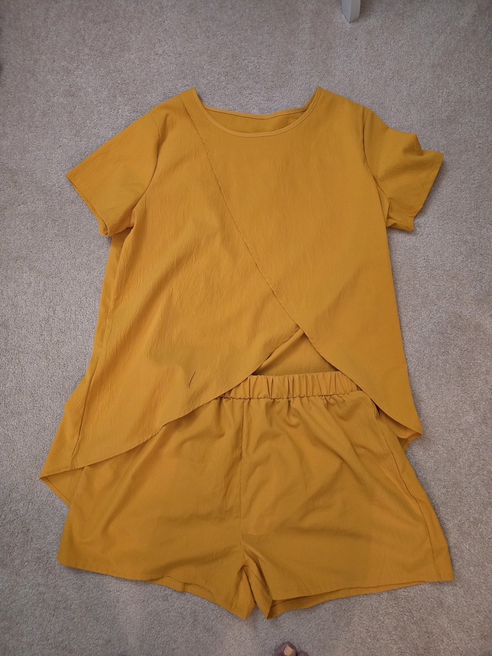 Women's Mustard Overlay Top - Unbranded